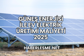 Güneş Enerjisi ile Ev Elektrik Üretimi Maliyeti 2025
