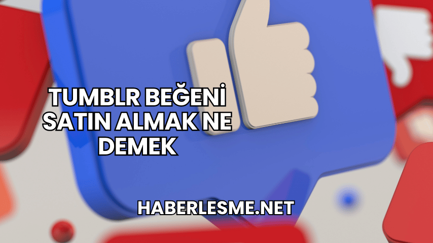 Tumblr Beğeni Satın Almak Ne Demek
